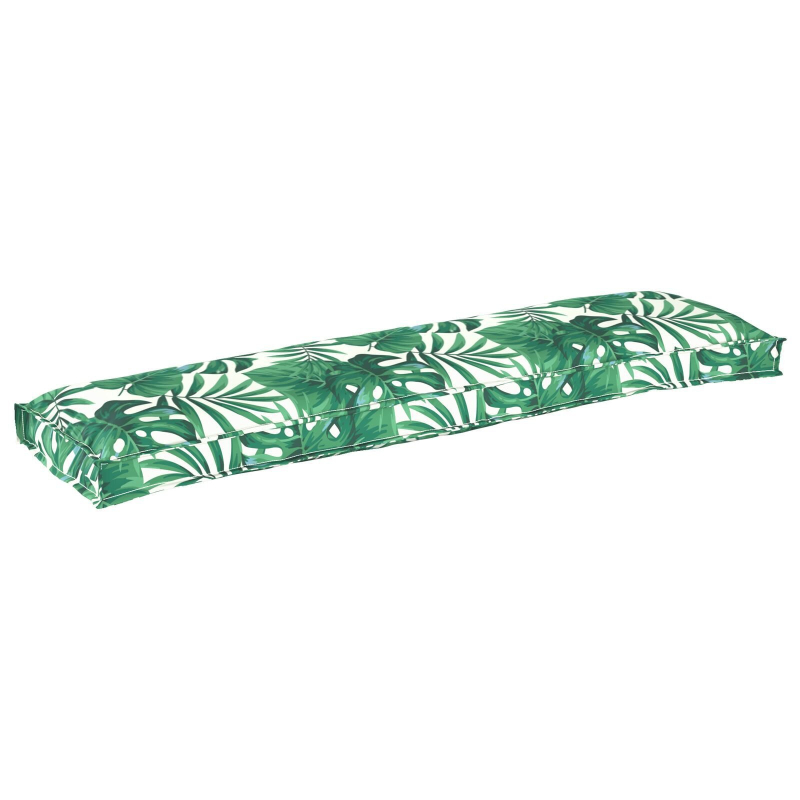 Pallet-Kissen für Bänke 2 Stück Blattmuster 150x40x8 cm Oxford-Gewebe