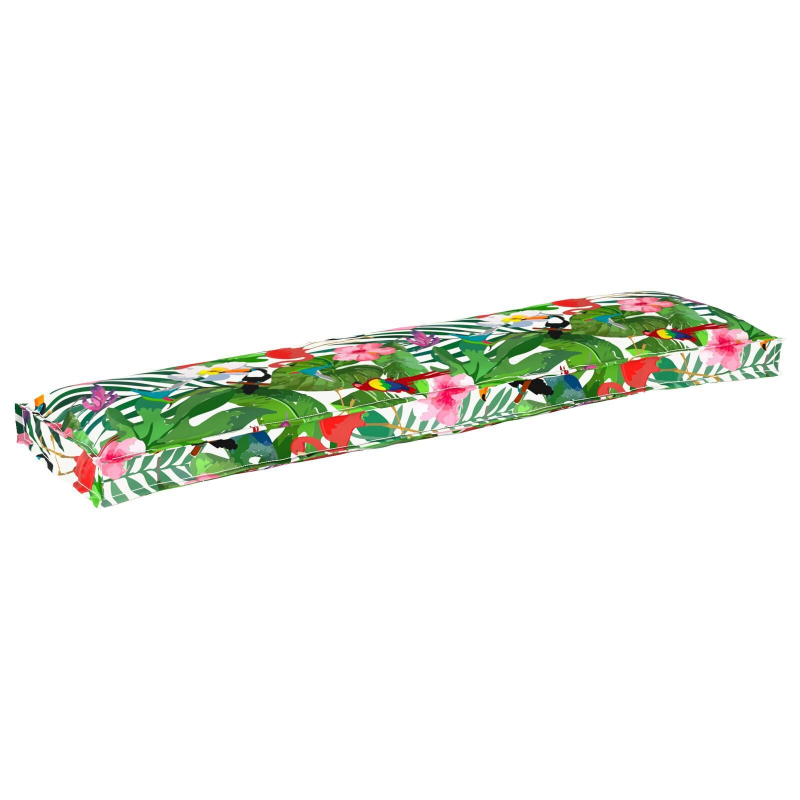 Palettkissen für Bank 2 Stück Tropischer Dschungel 150x40x8 cm Oxford-Gewebe