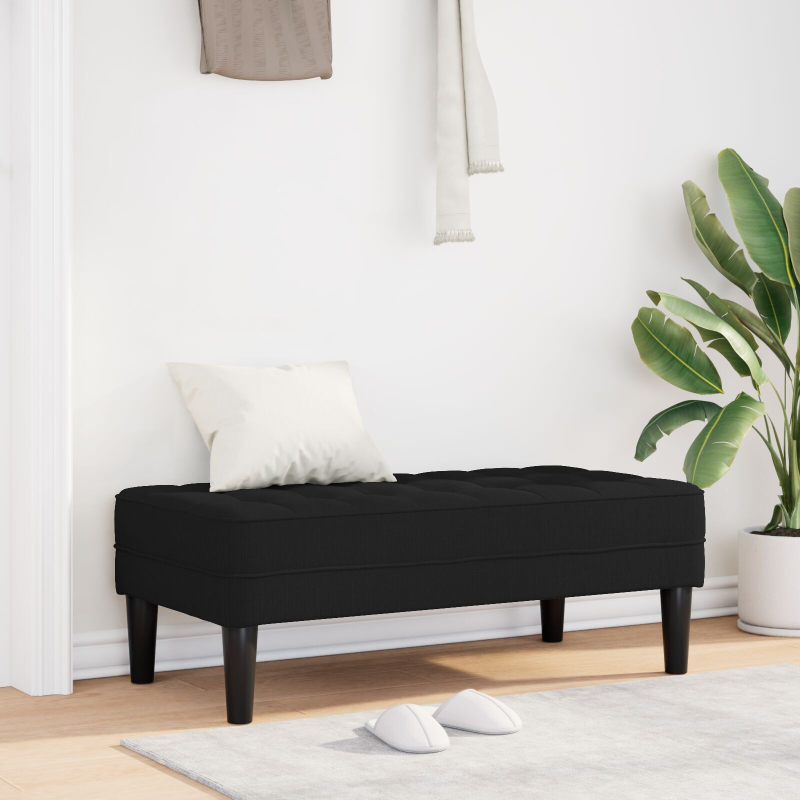 Bank Schwarz 113x57x39 cm Stoff