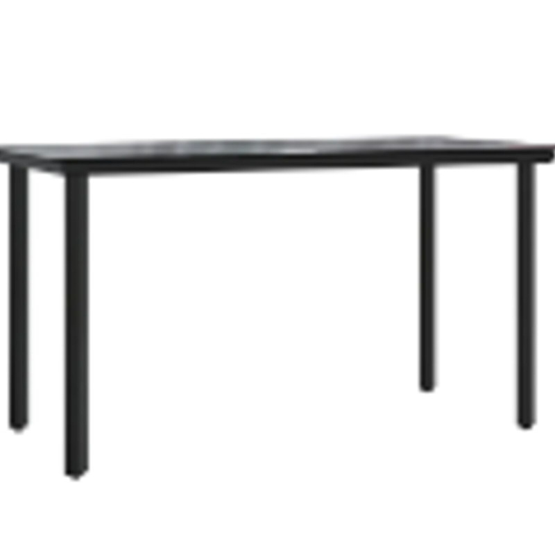 Gartentische Schwarz Metall Groß Esstisch Rechteckig Modern