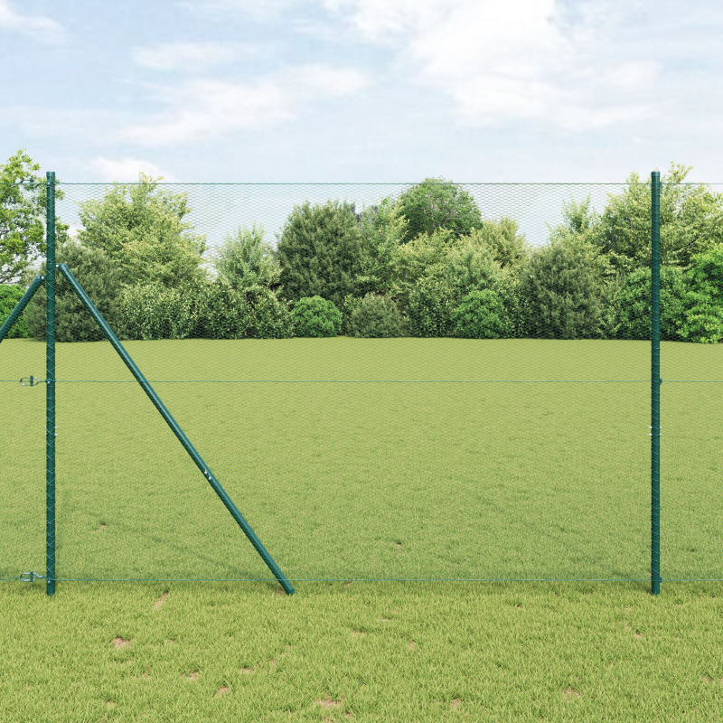 Hexagonzaun Grün 1,5x50 m Stahl