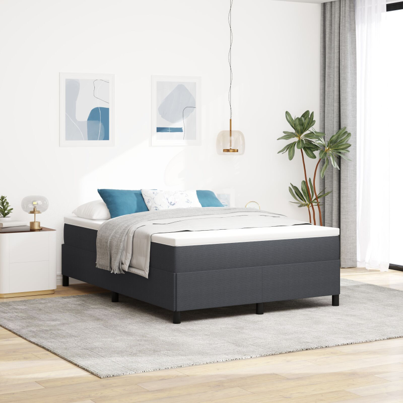 Bettgestell Dunkelgrau 140x200 cm Cord Stoff