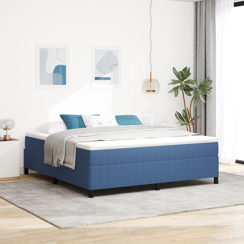 Bettgestell Blau 180x200 cm Cord-Stoff