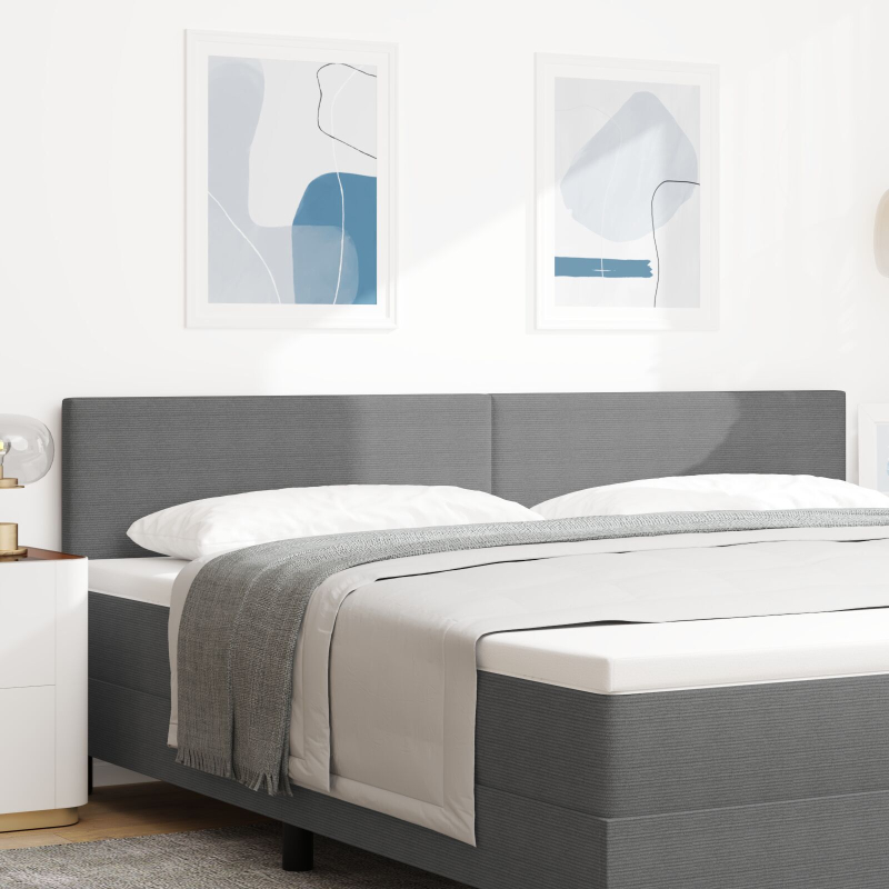Kopfteil Einfaches Design Hellgrau 200 cm Cord-Stoff