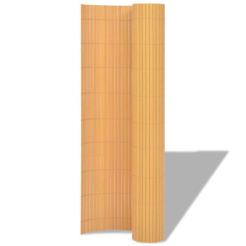 Gartenzaun beidseitig PVC 150x300 cm Gelb