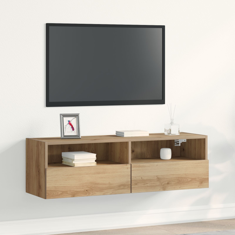 TV-Wandregal Artisan Eiche 100x30x30 cm Holzwerkstoff