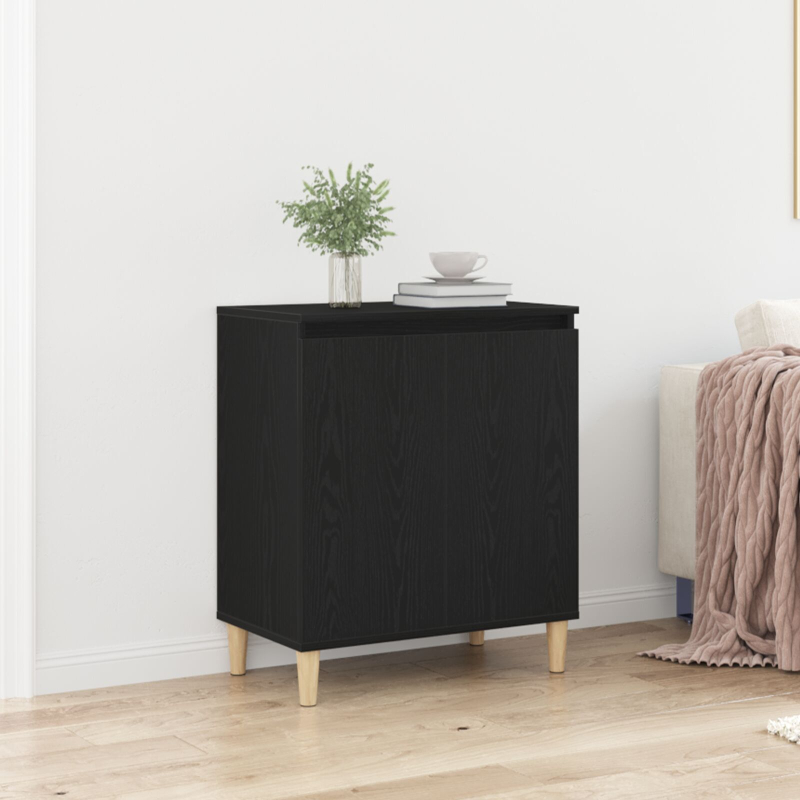 Sideboard Schwarz Eiche 60x35x70 cm aus Ingenieurholz