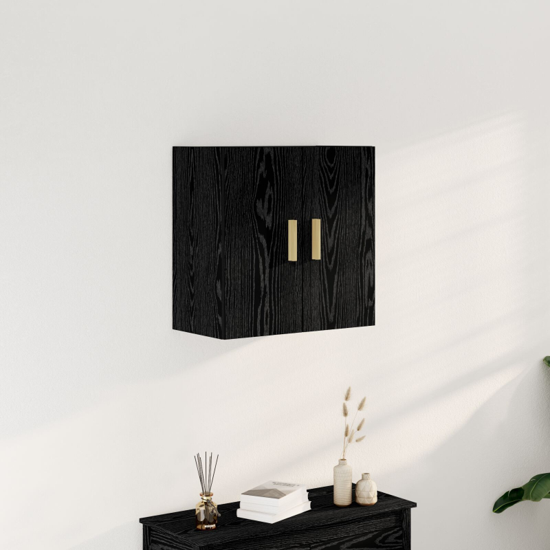 Schwarzer Eichen-Wandschrank - 60x30x60 cm, Hergestellt aus Holzwerkstoff