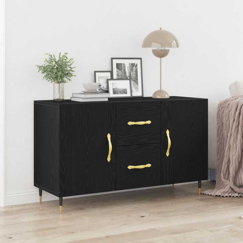 Sideboard Schwarze Eiche 100x36x60 cm Funktionsholz
