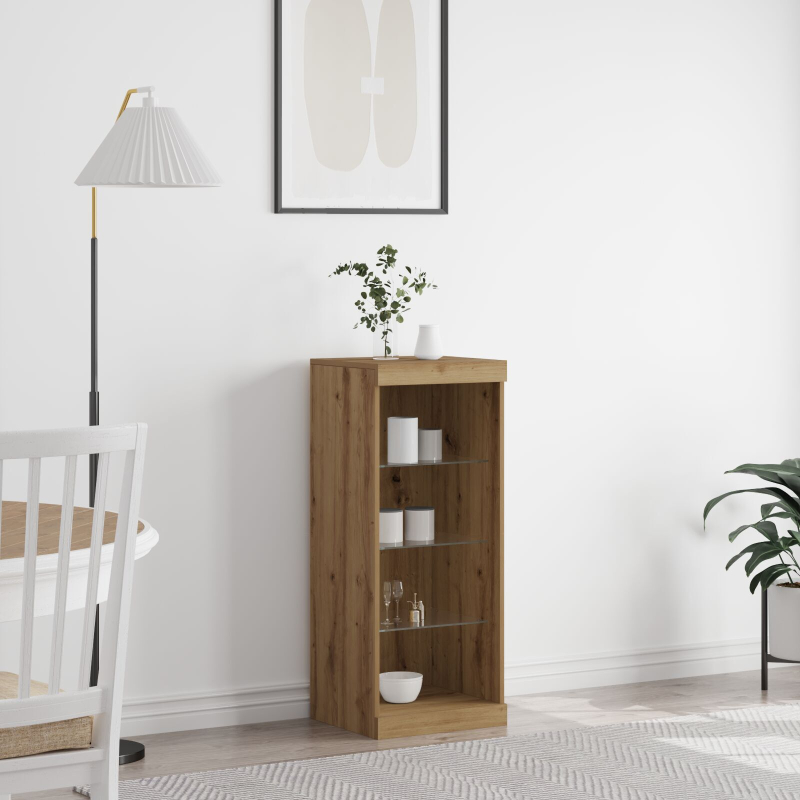 Sideboard mit LED-Lichtern aus Artisan-Eiche 41x37x100 cm