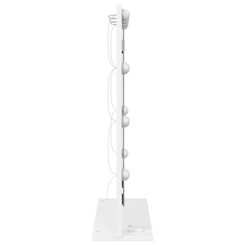 Kosmetikspiegel mit LED-Lichtern Weiß 70x50x18 cm
