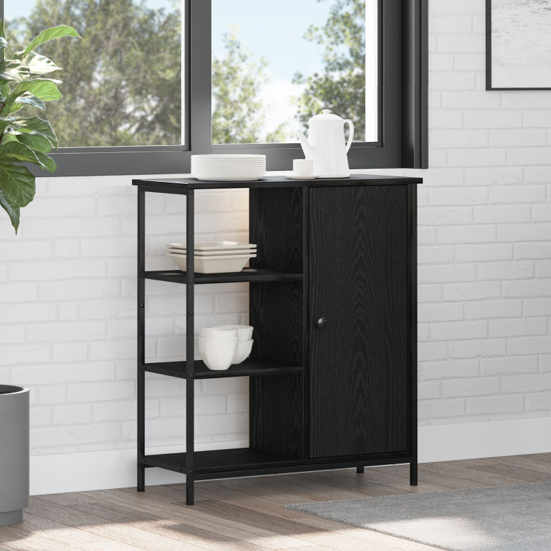 Sideboard Schwarze Eiche 70x30x80 cm Holzwerkstoff