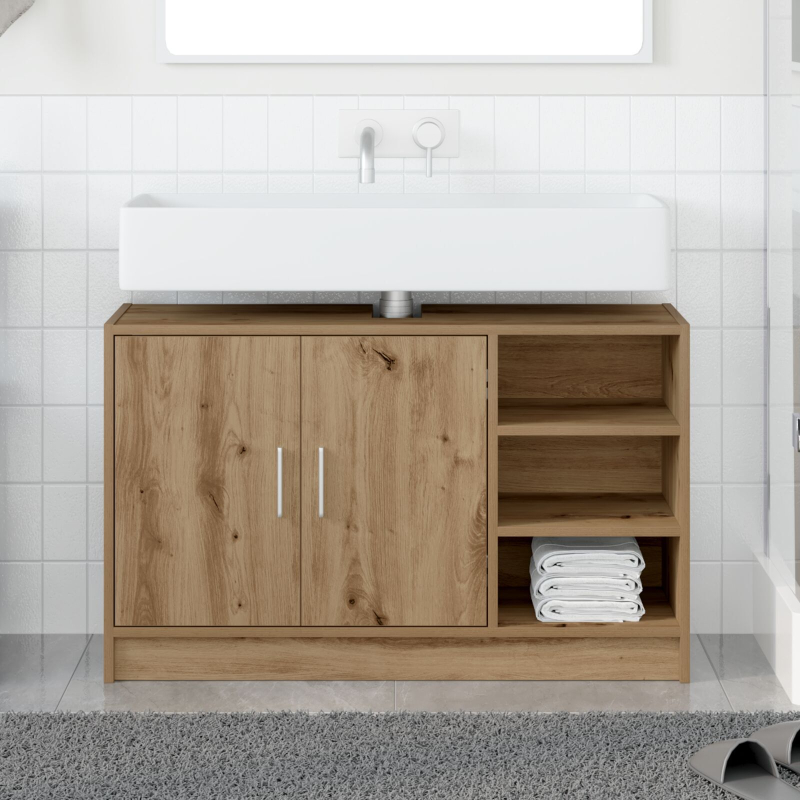 Waschbeckenschrank Artisan Eiche 90x29x55 cm Holzwerkstoff