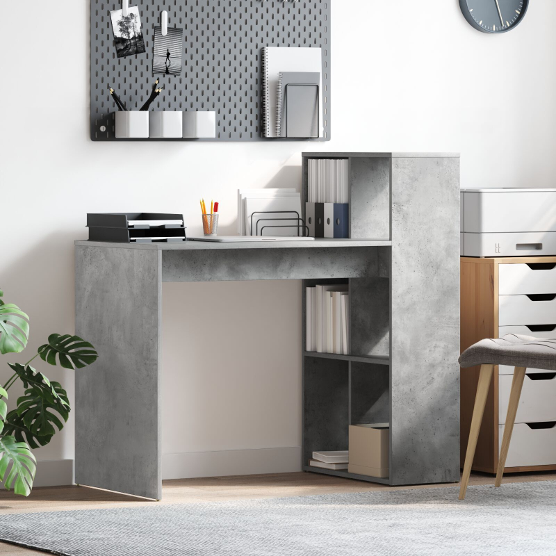 Schreibtisch Beton Grau Holzwerkstoff mit Betonoberfläche Mittel