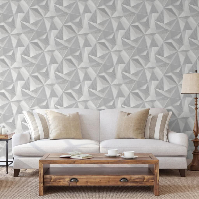 DUTCH WALLCOVERINGS Tapete Onyx Hellgrau