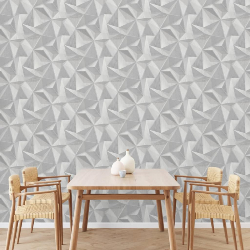 DUTCH WALLCOVERINGS Tapete Onyx Hellgrau