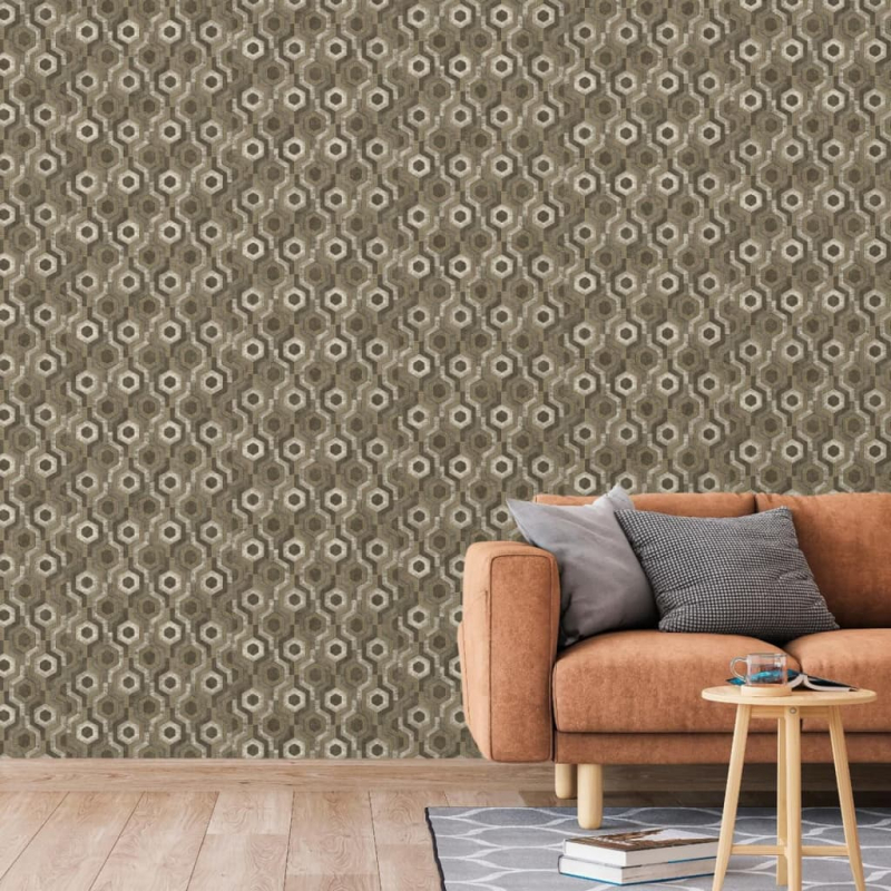 DUTCH WALLCOVERINGS Tapete Galactic Braun und Weiß