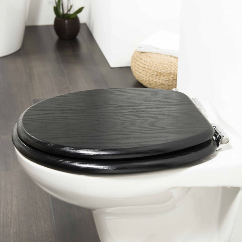 Tiger Toilettensitz Blackwash Absenkautomatik MDF Schwarz 252030746