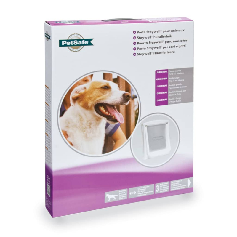 PetSafe Haustiertür 2-Wege 760 Groß 35,6x30,5 cm Weiß