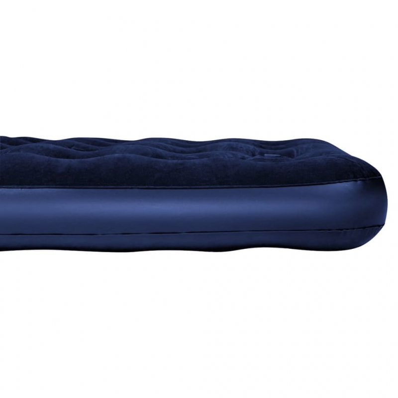 Bestway Luftbett Eingebaute Fußpumpe Aufblasbar Beflockt 203×152×28 cm