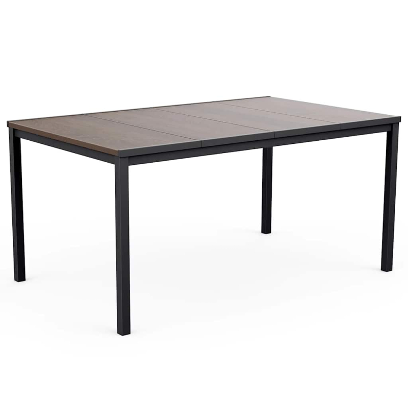 Keter Signature Porto Tisch 160 cm Walnuss und Schwarz Stahl