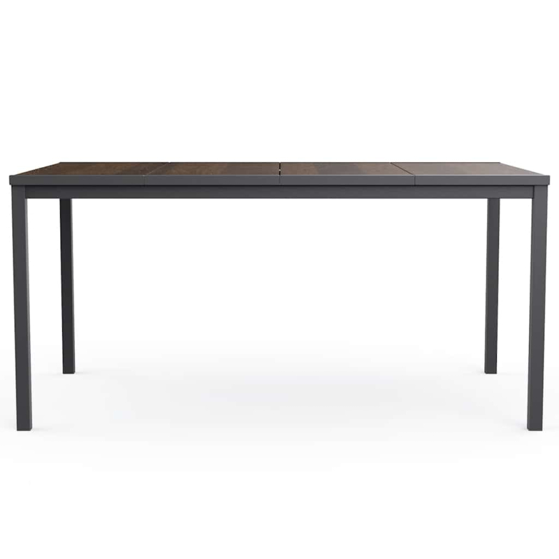 Keter Signature Porto Tisch 160 cm Walnuss und Schwarz Stahl
