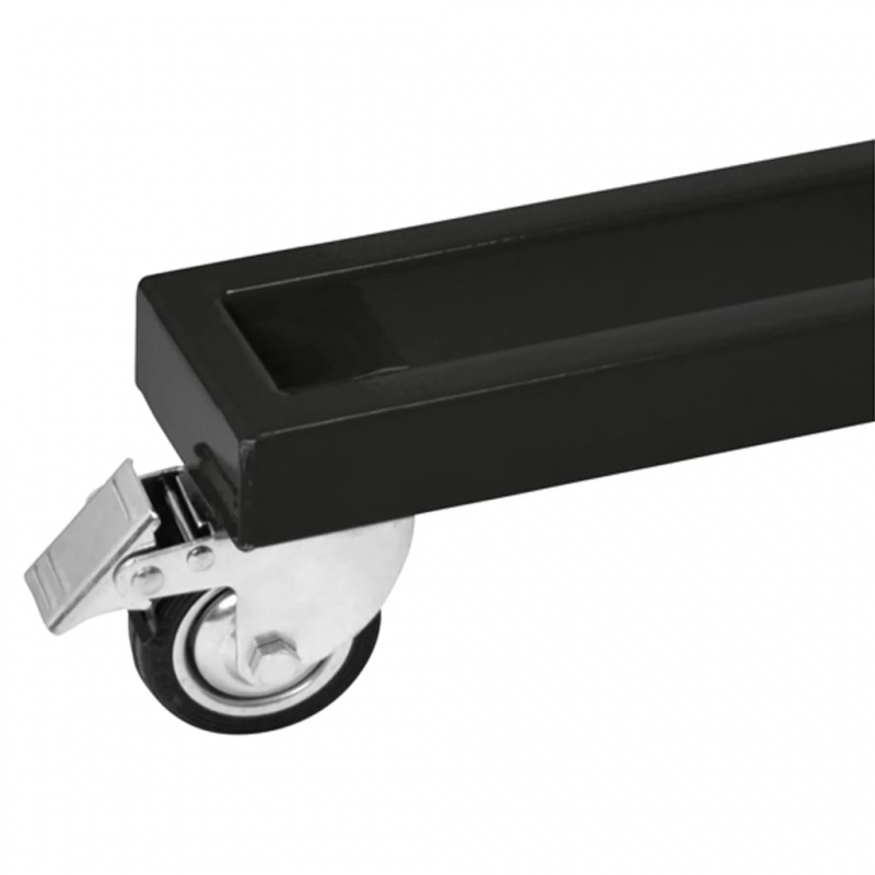 Carpoint Mobiler Reifenständer mit Schutzhülle Aluminium Schwarz