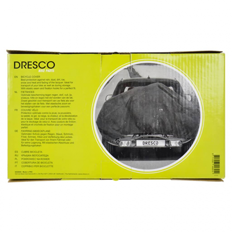 Dresco Fahrradabdeckung Elastisch für 1 Fahrrad Schwarz