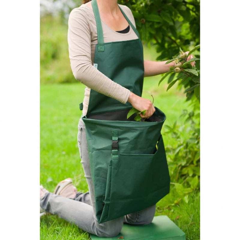 Nature Gartenschürze mit Falttasche 130x55 cm Grün