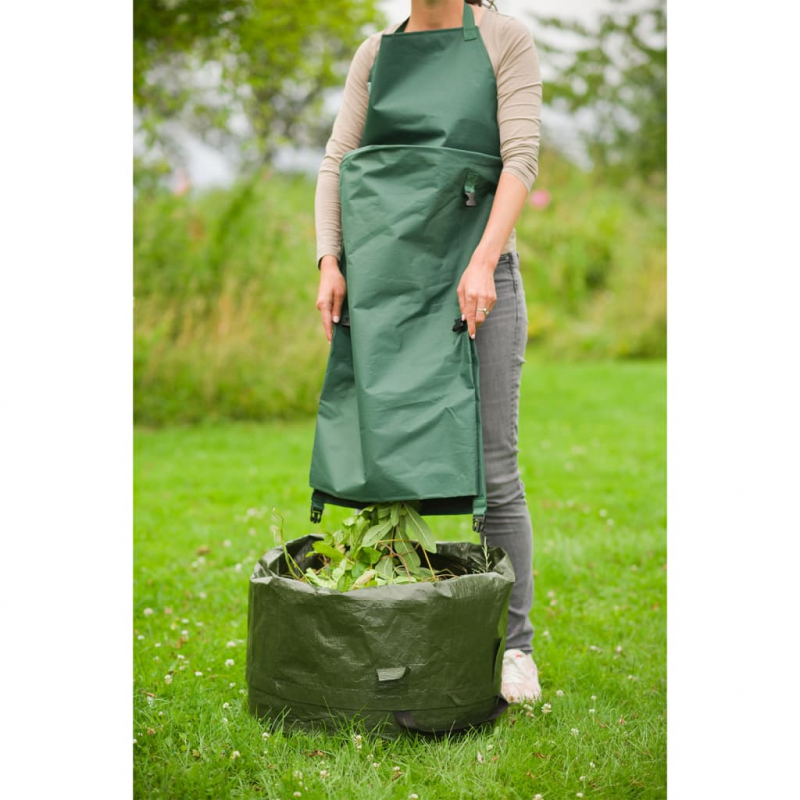 Nature Gartenschürze mit Falttasche 130x55 cm Grün