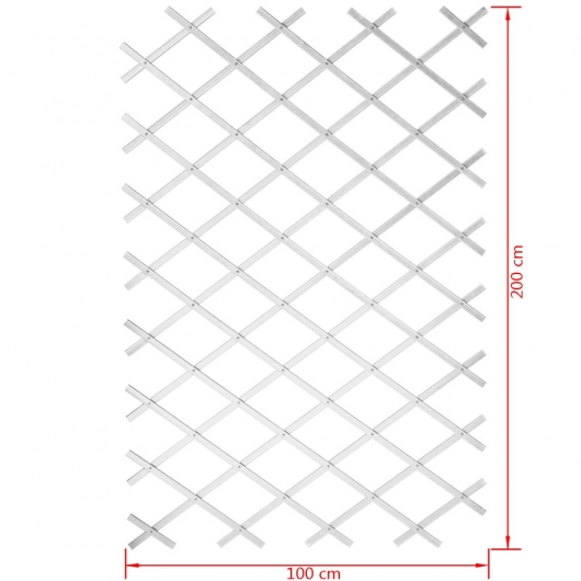 Nature Garten-Rankgitter 100x200 cm PVC Weiß 6040703