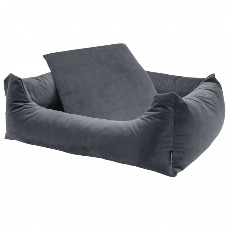 Madison Hundebett Velvet 80x67x22 cm Grau