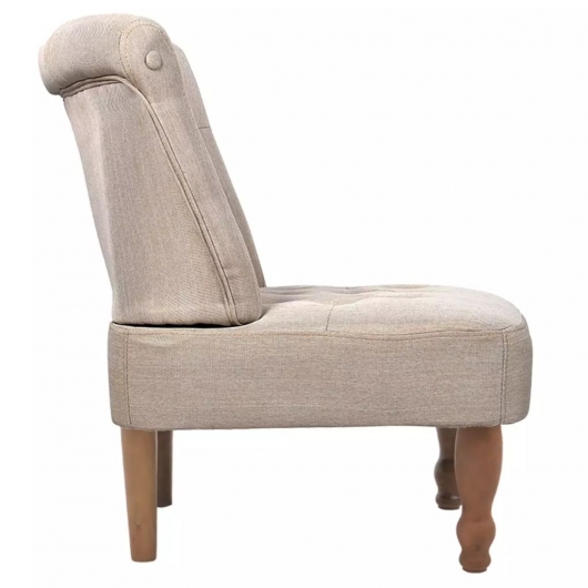 Französische Stühle 2 Stk. Creme Stoff