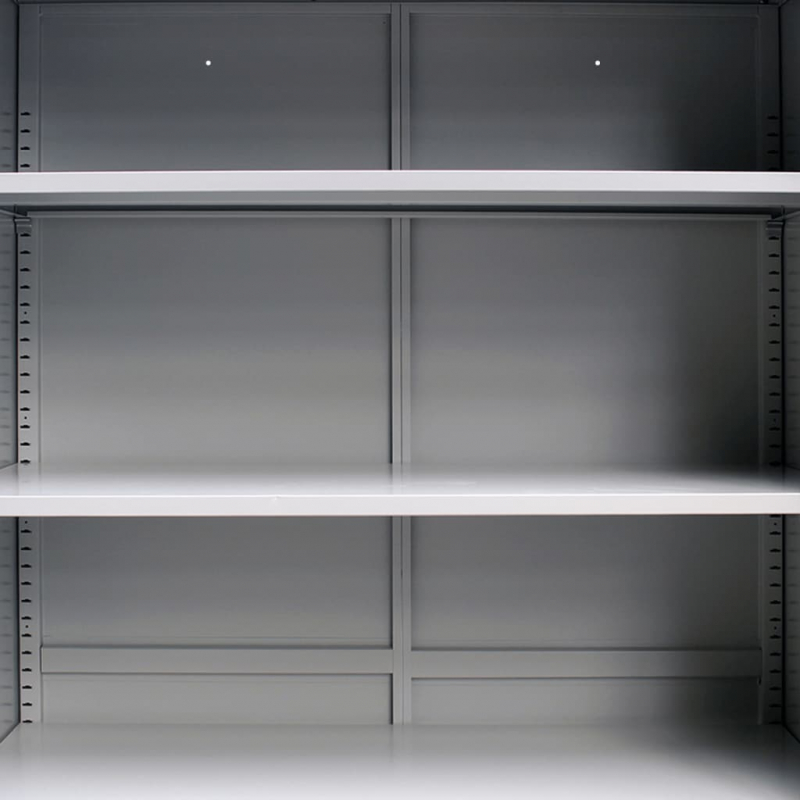 Büroschrank mit 2 Türen Stahl 90x40x180 cm Grau