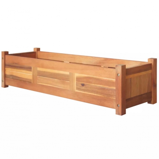 Garten-Hochbeet Akazienholz 100x30x25 cm