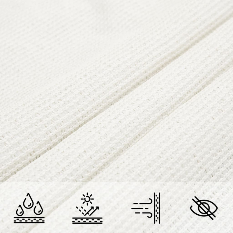 Sonnensegel HDPE Dreieckig 5 x 5 x 5 m Weiß