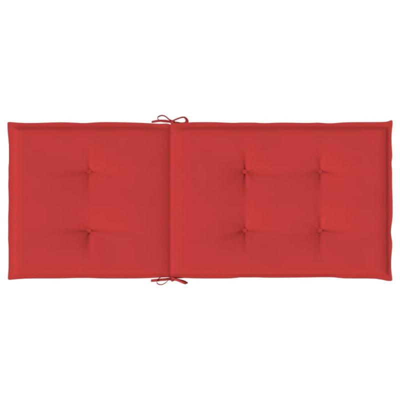 Gartenstuhlauflagen für Hochlehner 2 Stk. Rot 120x50x3 cm Stoff