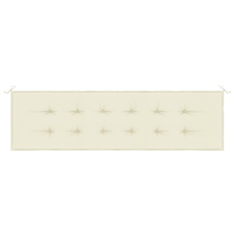 Gartenbank-Auflage Creme 180x50x3 cm Oxford-Gewebe