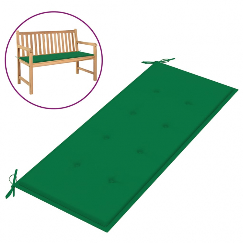 Gartenbank-Auflage Grün 120x50x4 cm Oxford-Gewebe