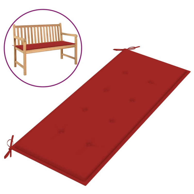 Gartenbank-Auflage Rot 120x50x4 cm Oxford-Gewebe