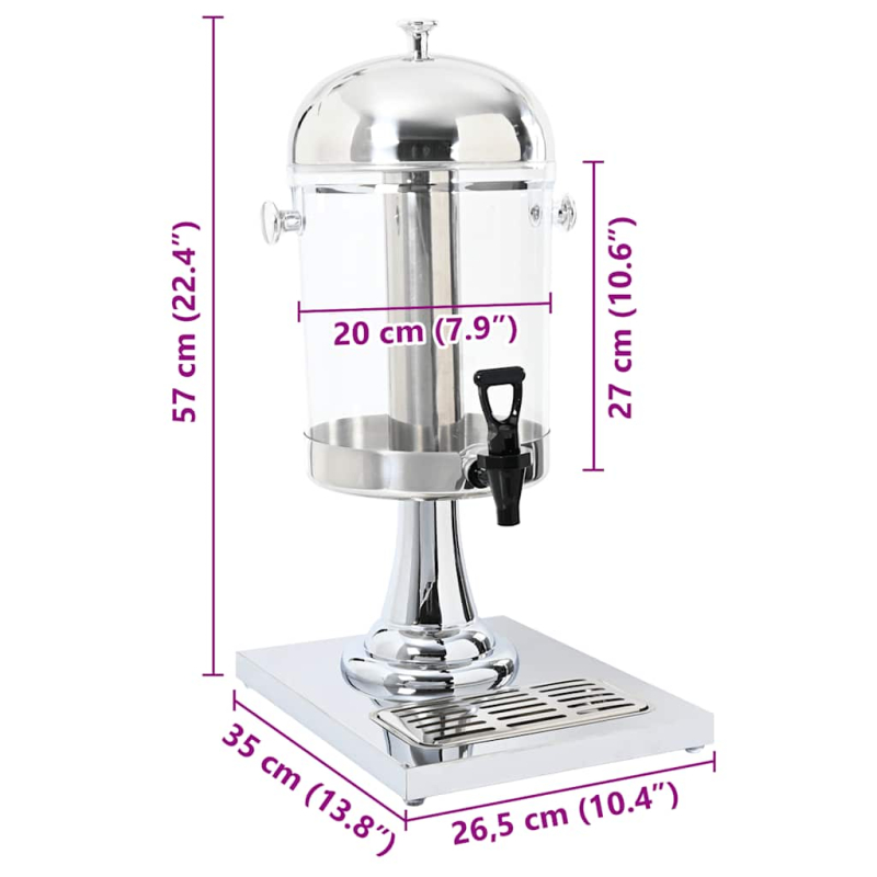 Getränkespender Edelstahl 8 Liter