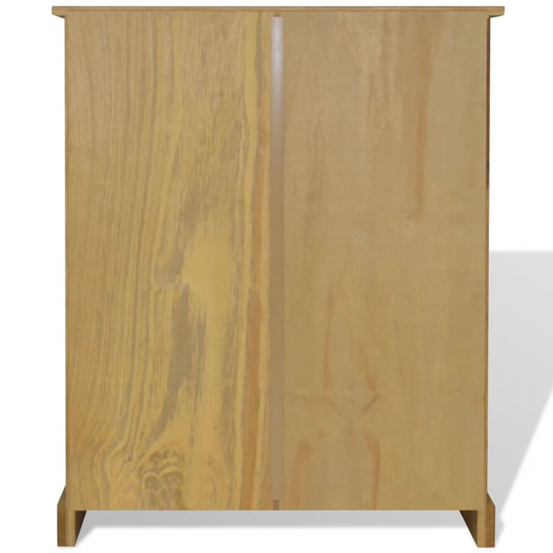 Bücherschrank 3 Fächer Mexiko-Stil Kiefernholz 80x29x100 cm