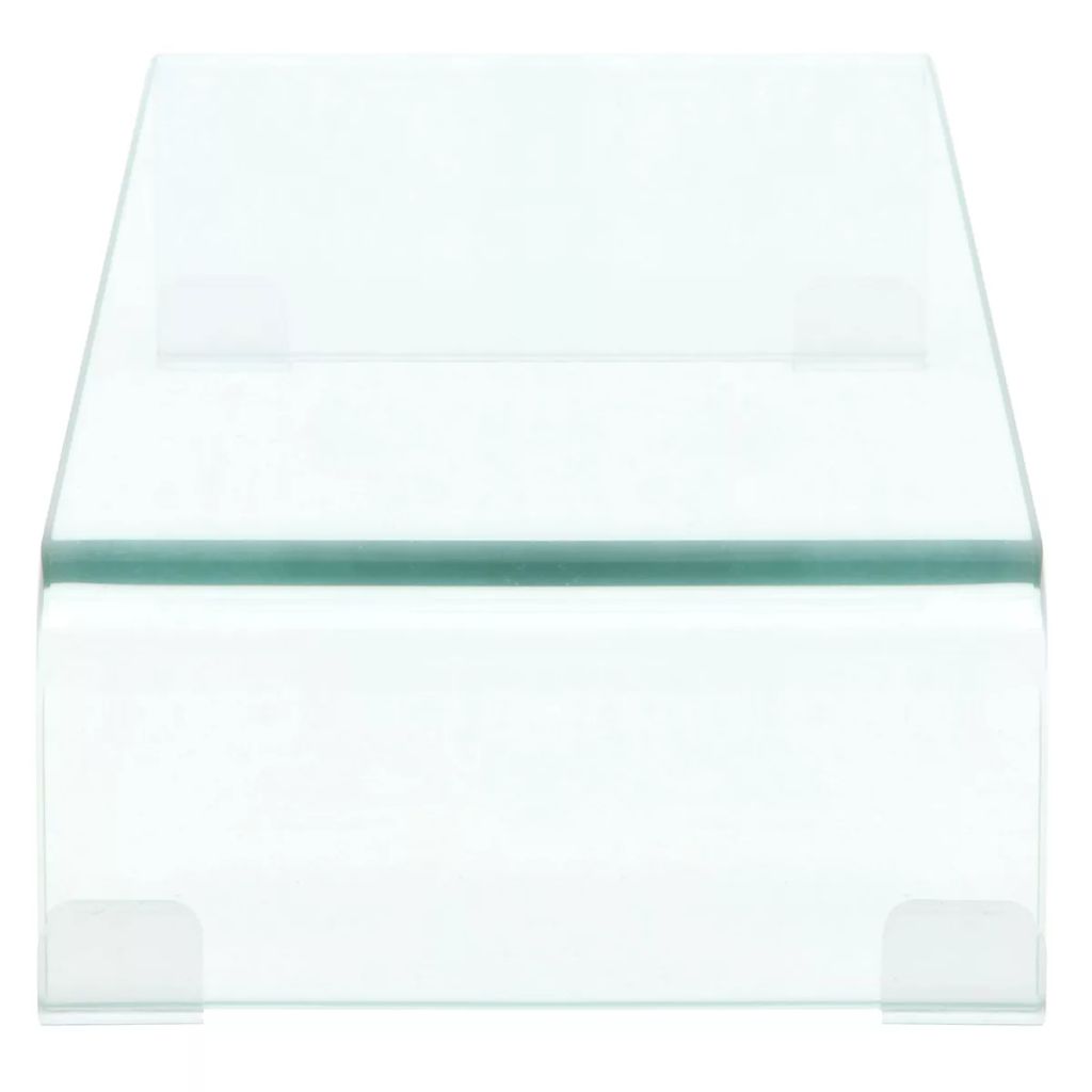 TV-Tisch/Bildschirmerhöhung Glas Transparent 60x25x11 cm