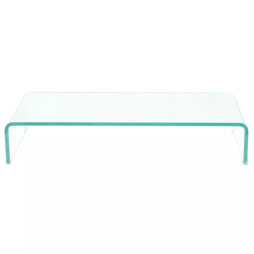 TV-Tisch/Bildschirmerhöhung Glas Transparent 70x30x13 cm