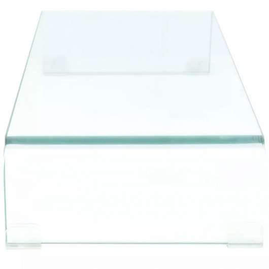 TV-Tisch/Bildschirmerhöhung Glas Transparent 70x30x13 cm