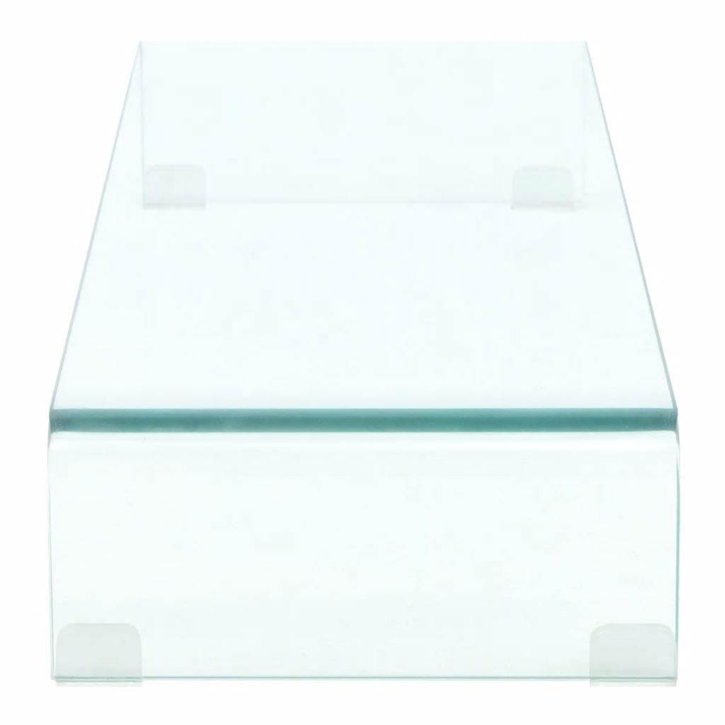 TV-Tisch/Bildschirmerhöhung Glas Transparent 90x30x13 cm