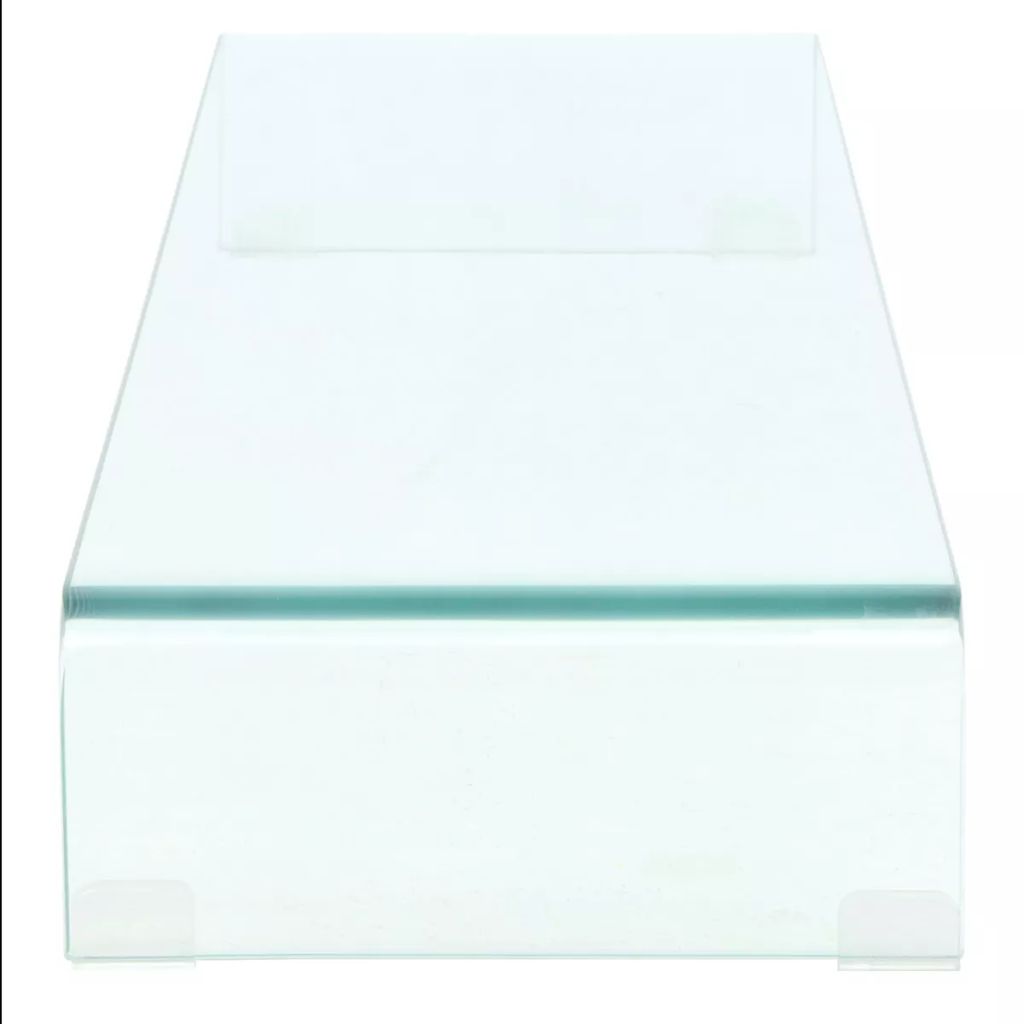 TV-Tisch/Bildschirmerhöhung Glas Transparent 100x30x13 cm