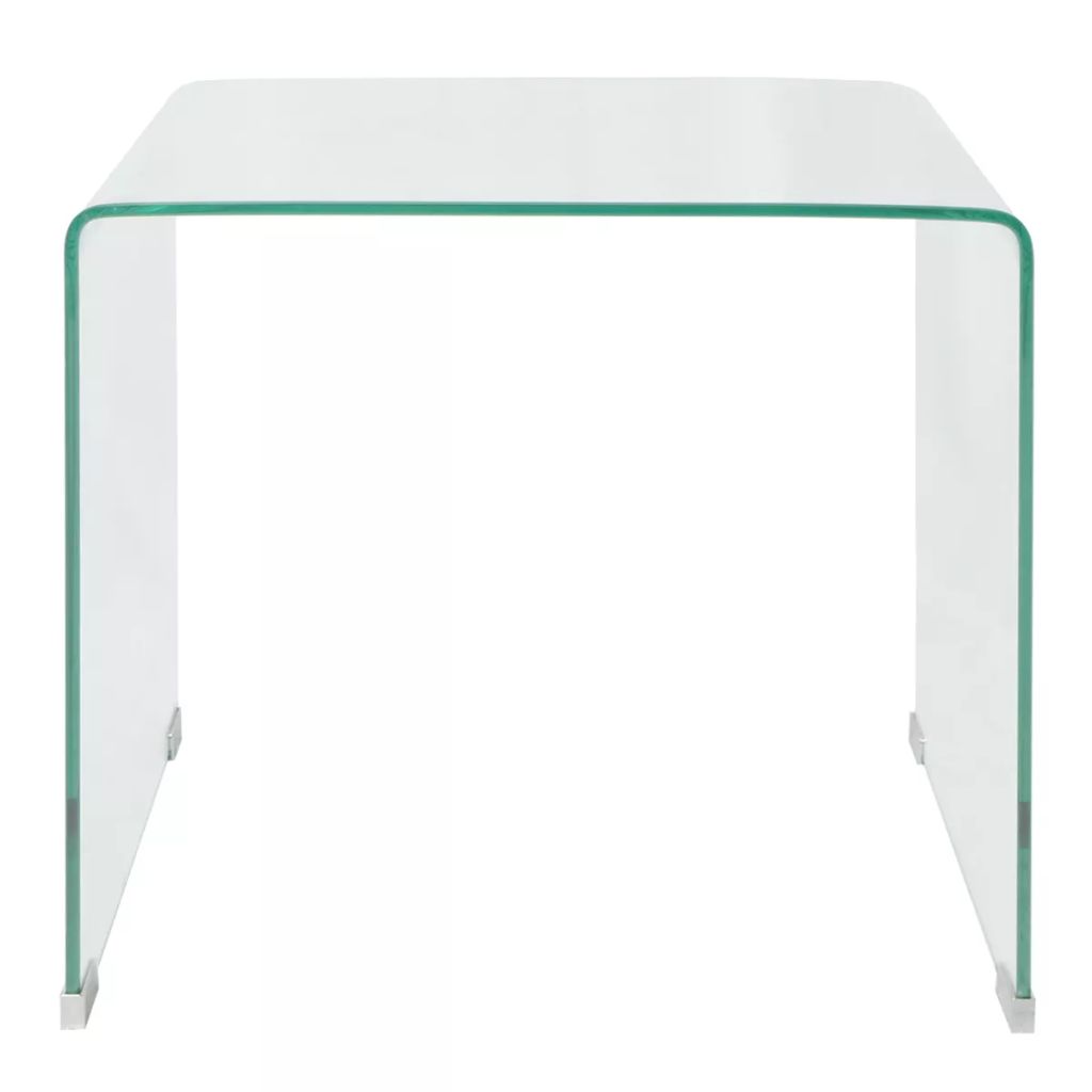 Couchtisch aus gehärtetem Glas 49,5 x 50 x 45 cm Transparent