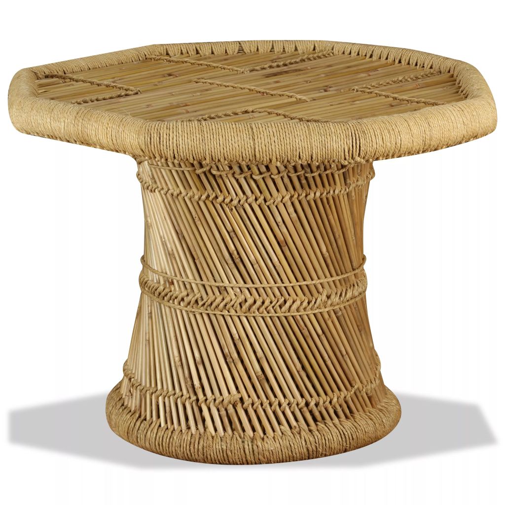 Couchtisch Bambus Achteckig 60x60x45 cm