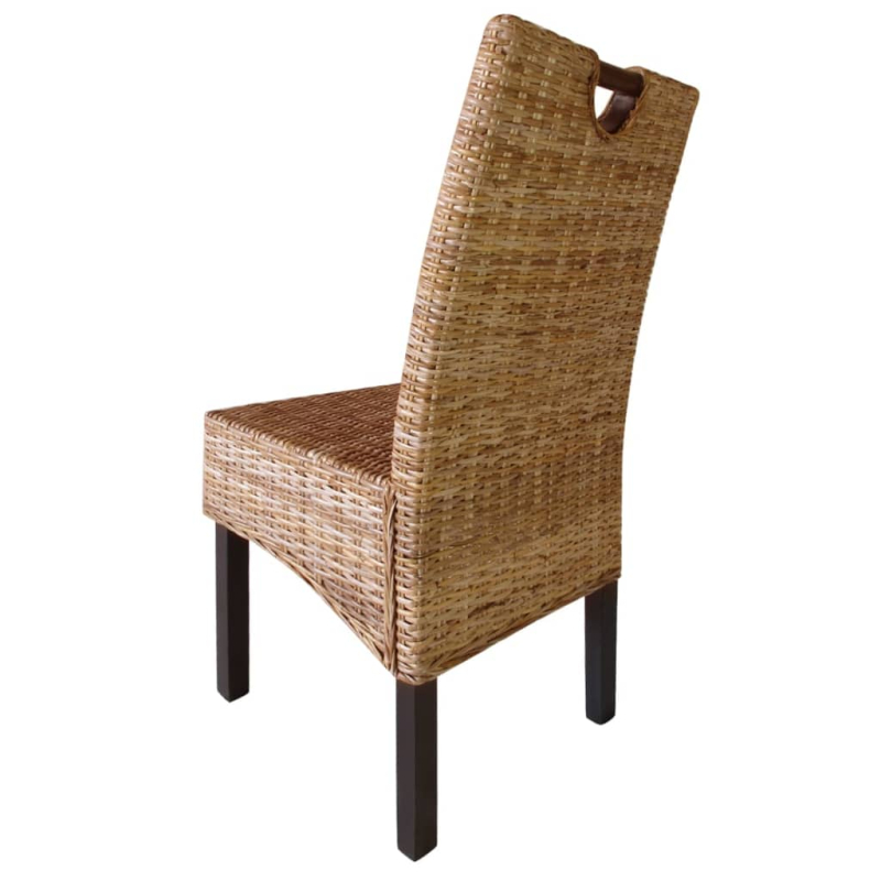 Esszimmerstühle 6 Stk. Kubu-Rattan Mangoholz